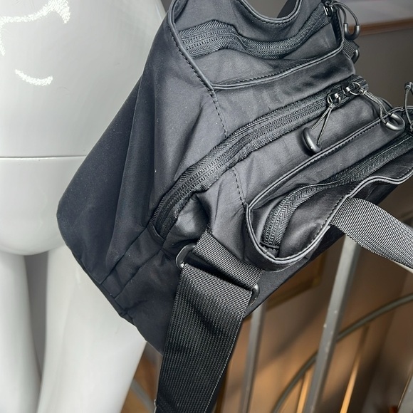 Ganni Black Nylon Recycled Triple Compartment Double Handle Crossbody Bag - Picture 4 of 10